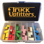 Truck Upfitters 36 pc Automotive Combination LOW and TALL/STD PROFILE JCASE Compatible Box Shaped Assortment Fuse Kit for Foreign and Domestic Pickup Trucks, Cars and SUVs