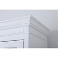 thumbnail image 4 of Pemberley Row Solid Wood Antique White Curio Cabinet Rectangular 33.5" x 16.5" x 75.5" Assembled, 4 of 5
