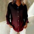 thumbnail image 4 of Endives Womens Shirts Gradient Color Casual Long Sleeve Button Down Blouse Shirt Womens Tops Spring Outfit, 4 of 6