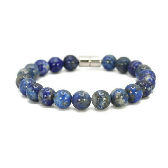 Lapis Lazuli Crystal Bracelet, Handmade Blue Stone Jewelry for Wisdom & Clarity, Elegant Spiritual Accessory