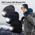 thumbnail image 2 of HOMEYA Unisex Beanie Hat with LED Light, Rechargeable Headlamp Knitted Cap, Men Women Winter Gift, Christmas Stocking Stuffers, 2 of 11