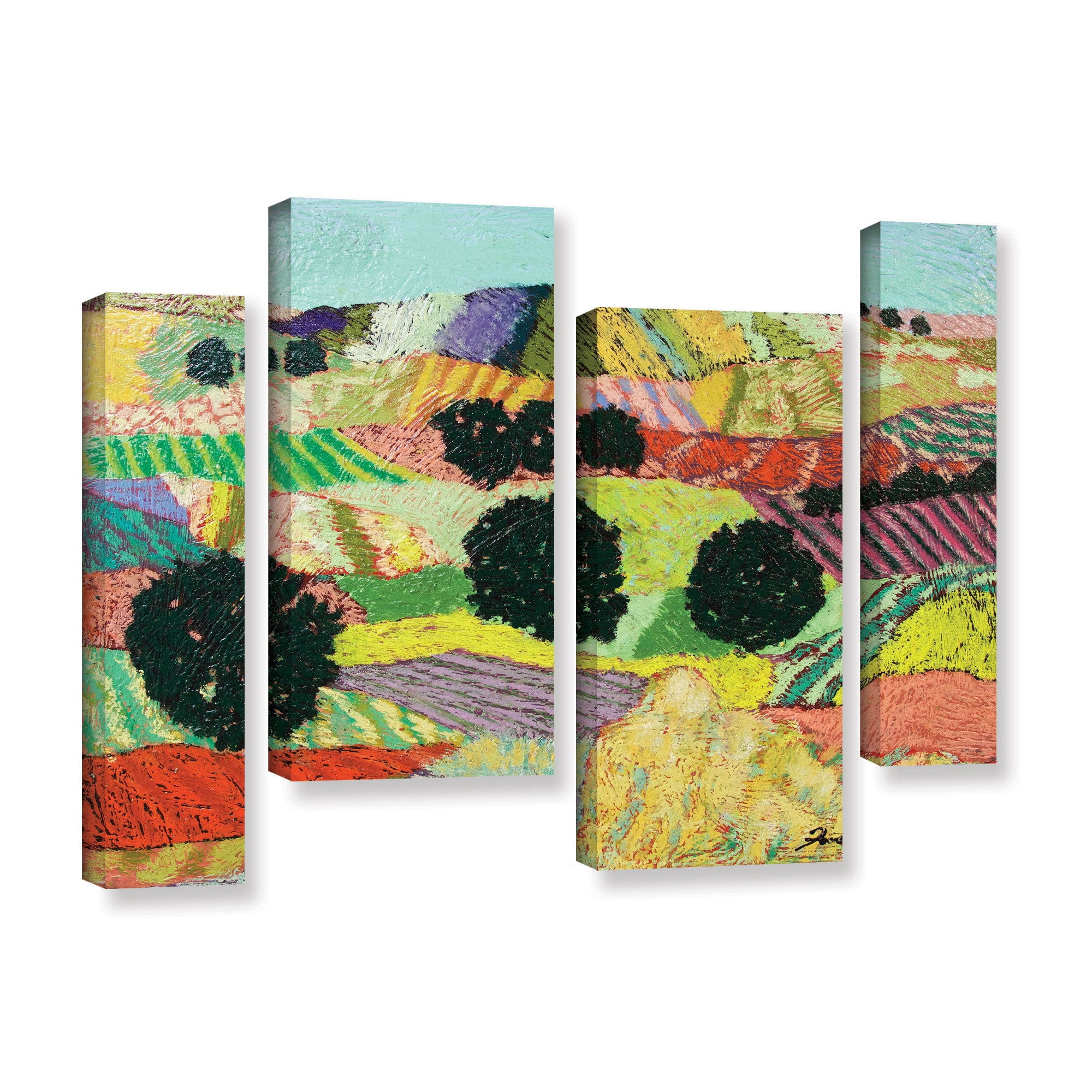 ArtWall Allan Friedlander "Crystal Mountain" 4-Piece Gallery-Wrapped Canvas Staggered Set