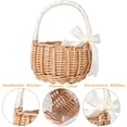 thumbnail image 2 of Wedding Flower Girl Basket, Wicker Rattan Flower Basket with Handle, Petal Basket Candy Storage Basket, Rattan Box Home Decoration, 2 of 8