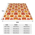 thumbnail image 3 of Rateoe Pumpkin Plaid Print Fuzzy Fleece Throw Blanket Extra Large,Super Soft,Fluffy and Warm Blankets for Couch,Bed,All Season Use (60"x50"), 3 of 8