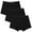 Black, variant on INNERSY Women's Lace Boyshort Panties Cotton Boxer Briefs Underwear Mid Rise 3-Pack(L,Earthly Hues)