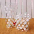 thumbnail image 2 of Bolsas de plástico con puntos dorados y blancos para dulces y galletas, embalaje para regalos, Navidad, boda, fiesta de cumpleaños, 100 unidades, 2 of 4
