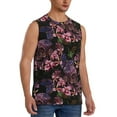 thumbnail image 2 of Uemuo Orchids Flowers Pattern Men's Sleeveless T-Shirt,Muscle Athletic Tank Top, Moisture-wicking Quick-dry Breathable Classic Tee Top for Gym Run Outdoor Sports-Medium, 2 of 8