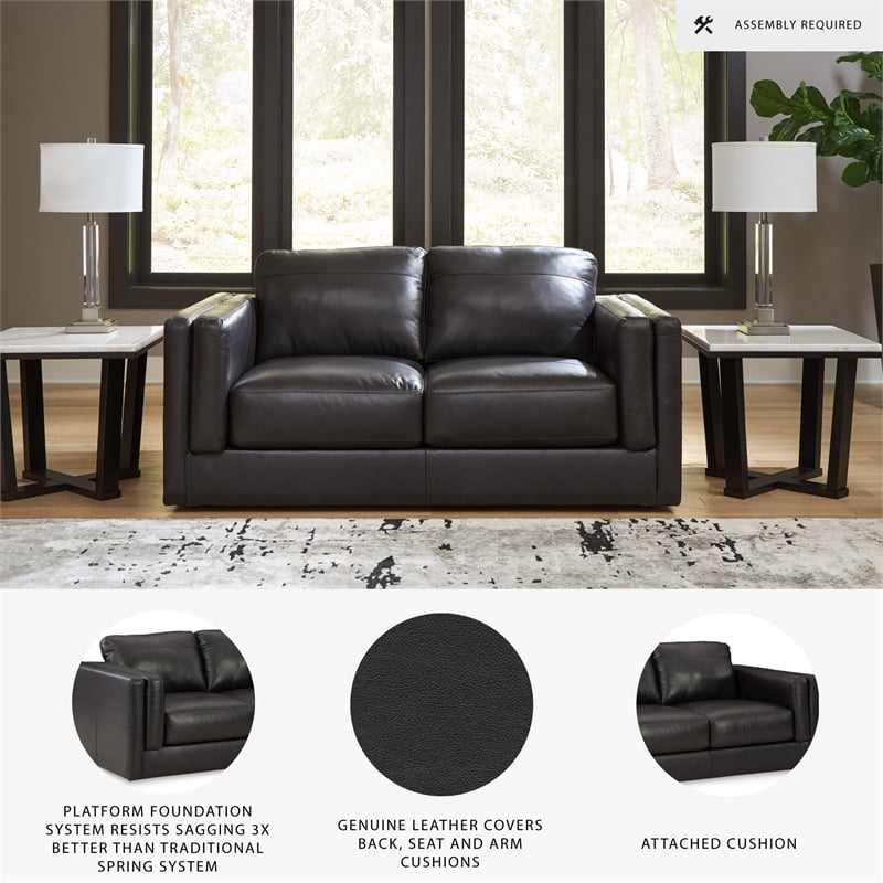 Signature Design by Ashley Amiata Onyx Loveseat