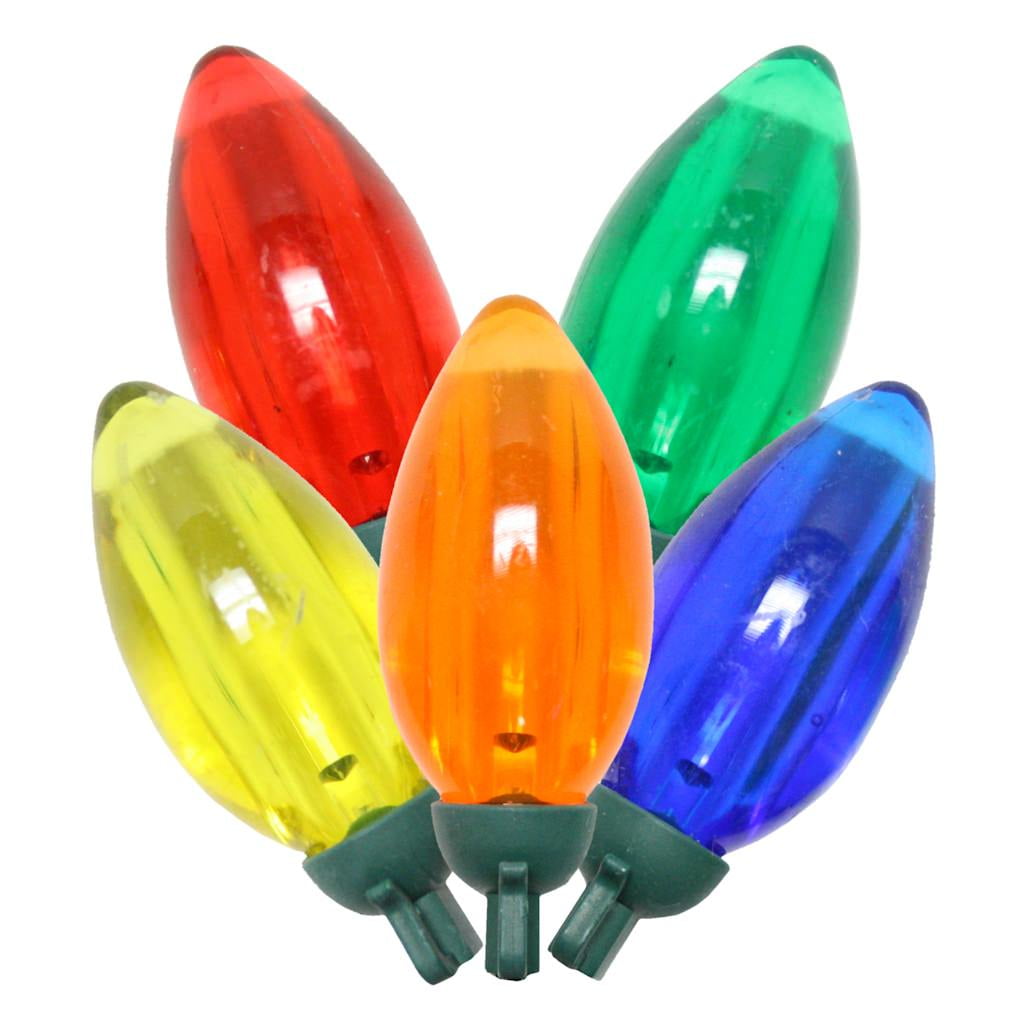 Gerson 70462 70 Light 41.5' Green Wire MultiColor Ceramic LED C9