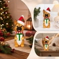 thumbnail image 2 of Clerance! 7.87" Lighted Blow Mold Dog Indoor/Outdoor Christmas Decoration, Multicolor, Holiday Statue for Tabletop Mantel Covered Porch Home Christmas Gift, 2 of 6