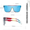 thumbnail image 2 of Oversized Sunglasses, Rimless Mirrored Sun Glasses with Reflective One-Piece Lens, 2 of 6