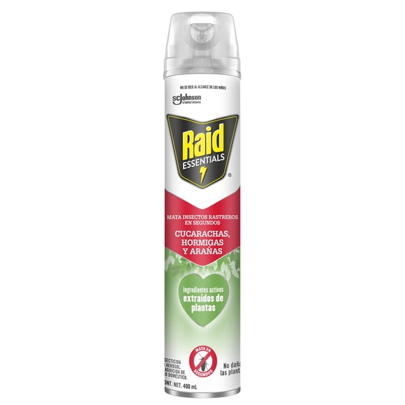 Insecticida en Aerosol Raid Essentials Para Insectos Rastreros 400 Ml
