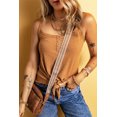 thumbnail image 6 of Trendy Spaghetti Strap Tank Top with Front Knot and Button Detail in Straw Yellow | [ZhiHiMeRi] | (US 8-10)M, 6 of 12