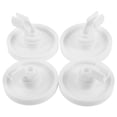 thumbnail image 1 of FUTUREORYY 4Pcs White Dishwasher Rack Lower Wheel Brackets Plastic Pulley Kits Easy Install Replacement, 1 of 8