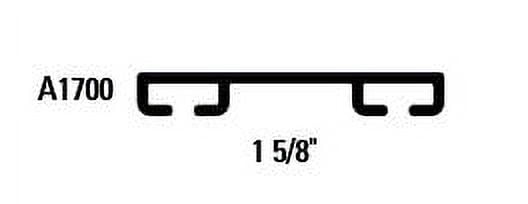 Garage Door Flat Aluminum Bottom Seal Replacement Retainer 1-5/8" W x 16'4" L