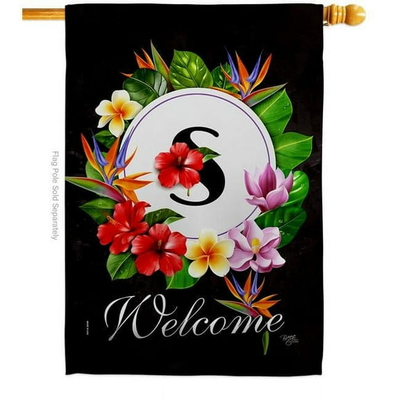 Breeze Decor H130279-BO Tropical S Summertime 28 x 40 in. Double-Sided Decorative Vertical House Flags for Decoration Banner Garden Yard Gift