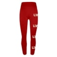 thumbnail image 6 of Feancey Sale of The Day Today Leggings for Women Valentines Day Print Tights Tummy Control Sport High Waisted Yoga Pants Heart Letter Graphic Stretchy Running Workout Pant Red L, 6 of 7