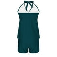 thumbnail image 7 of GERsome Womens 2 Piece Tankini Swimsuits Tummy Control Swimdress Skirt V Neck Halter Bathing Suits with Boyshort S-2XL, 7 of 7