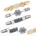 thumbnail image 2 of 1 Set 3pcs Vintage Style Sweater Shawl Clips Cardigan Clips (Golden, Silver), 2 of 7