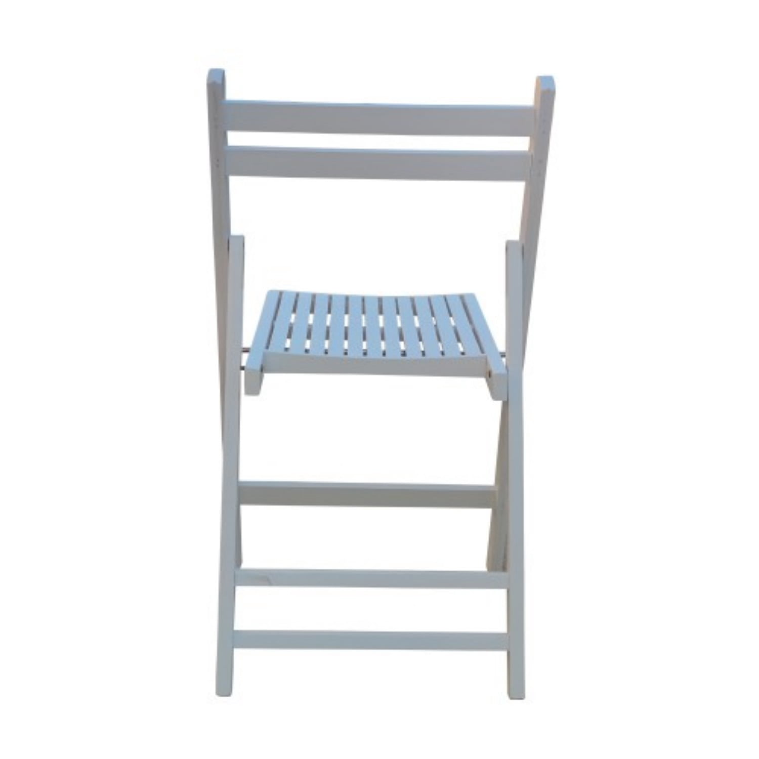 Folding Chairs Set of 4, Solid Wood Folding Chairs with Slatted Seat, Portable Event Chairs for Dining Room, Kitchen, Wedding & Party, White