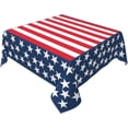 thumbnail image 2 of 4th of July Square Tablecloth 52×52 Inch Patriotic Table Cloth Red White and Blue Small Square Tablecloths Indoor Outdoor Washable Wrinkle Free Stain Resistant Waterproof Fabric Table Cover, 2 of 6
