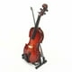 thumbnail image 4 of Mini violín | Adorno de instrumento musical a escala 1/12 con arco y soporte | Artesanía en madera de tilo | Exhibición para coleccionistas y regalo de graduación, 4 of 5