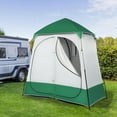 thumbnail image 5 of WYDK 2 Room Shower Tent, 7.5 FT Instant Pop Up Shelter with Carrying Bag, Privacy Changing Room Tent,Perfect for Portable Toilet, Camping, Dressing, Outdoor Indoor, Easy Set Up.Dark Green, 5 of 8