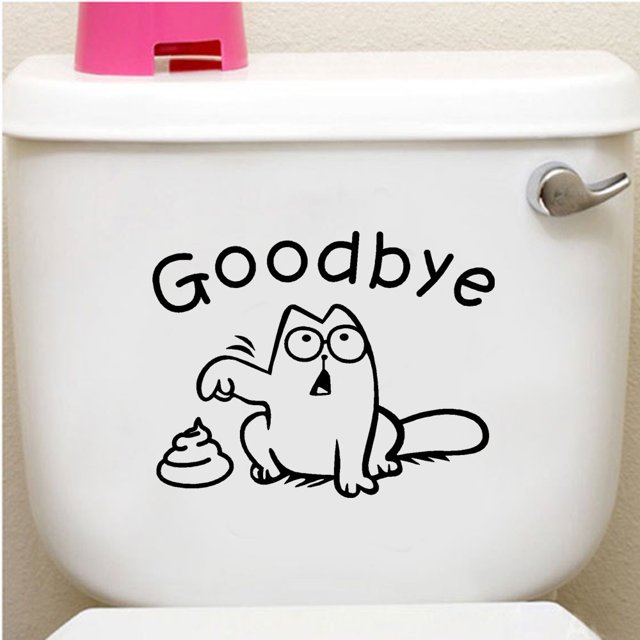 DIY Good Bye Room Toilet Seat Bathroom Sticker Home Refrigerator Wall Decal Art