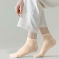 thumbnail image 4 of CheerKidz Women's Mesh Low-Cut Ankle Socks Breathable Thin Short Socks Soft Pastel Colors Casual Daily Wear Gentle Warm-Weather Socks Multi Color Assortment (Pink, Free Size)., 4 of 5