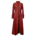 thumbnail image 5 of BEFOKA Winter Warm Thicken Outwear Coat Women's Fashion Sexy Autumn And Winter Solid Long Leather Coat Imitation Leather Windbreaker Coat, 5 of 6