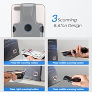 Eyoyo QR Code Scanner Bluetooth Wireless Barcode Scanner Phone Back Clip 1D 2D EAN UPC PC Warehouse Inventory Reader