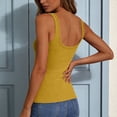 thumbnail image 5 of enyan Workout Tops for Women Womens Ladies Ribbed Thick Strap Racerback Tight Slim Fitted Sporty Workout Tank Tops,Yellow,XL, 5 of 7