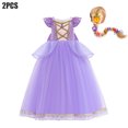 thumbnail image 3 of Vestido de Rapunzel para niña, disfraz de princesa de Disney, vestidos de lujo para fiesta de cumpleaños, disfraz de Halloween, ropa para niños de 2 a 10 años, 3 of 5