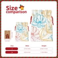 thumbnail image 4 of ZICANCN Christmas Gift Bags, Rose Beautiful Seamless Floral Reusable Fabric Drawstring Storage Bags with Drawstring, Medium Size, 4 of 7