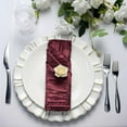 thumbnail image 6 of Efavormart Pack of 5 - Burgundy Accordion Crinkle Taffeta Napkins - Impeccable Metallic Glint - Perfect for Wedding, Birthday, Party, Event, Banquet, Restaurant Tableware - 20"x 20", 6 of 11