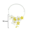 thumbnail image 3 of AeraVida Forest Statement Pearl Seashell Yellow Glass Beads Flower Garden Choker Necklace, 3 of 4