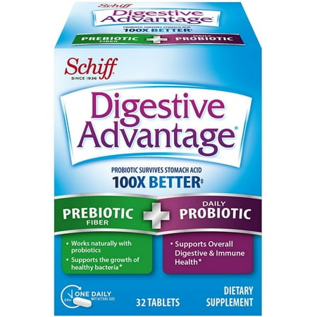 Digestive Advantage Prebiotic+Probiotic Capsules, 32 ea (Pack of 3)