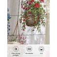 thumbnail image 6 of Sheer Curtains 63 Inch Length 2 Panels Set for Bedroom, Spring Floral Semi Sheer Curtains for Windows, Wooden Elegant Pastoral Flowers Voile Window Treatments Rod Pocket Curtain, 6 of 7