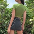 thumbnail image 4 of BAMAIA Femmes E-Girl Papillon Graphique et Lettre Impression Point Crop Tops Été O Cou Manches Courtes Crop Tee Top, 4 of 9