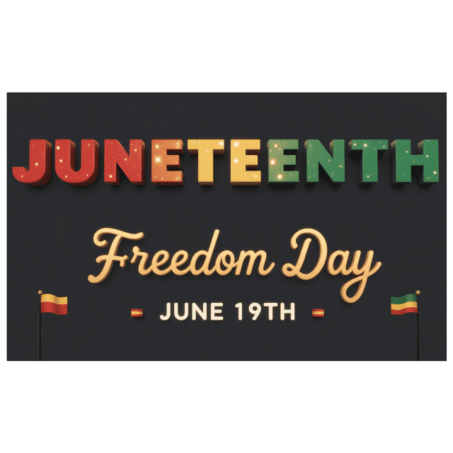 Star Decorations Juneteenth Banner Colorful Design Freedom Day Festive Theme for Outdoor Celebration Public Event Holiday Gathering