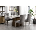 thumbnail image 3 of Rubberwood Frame & Velvet Upholstered | Perfect for Modern Dining Spaces | Elegant and Sturdy Dining Chair Set, 3 of 6