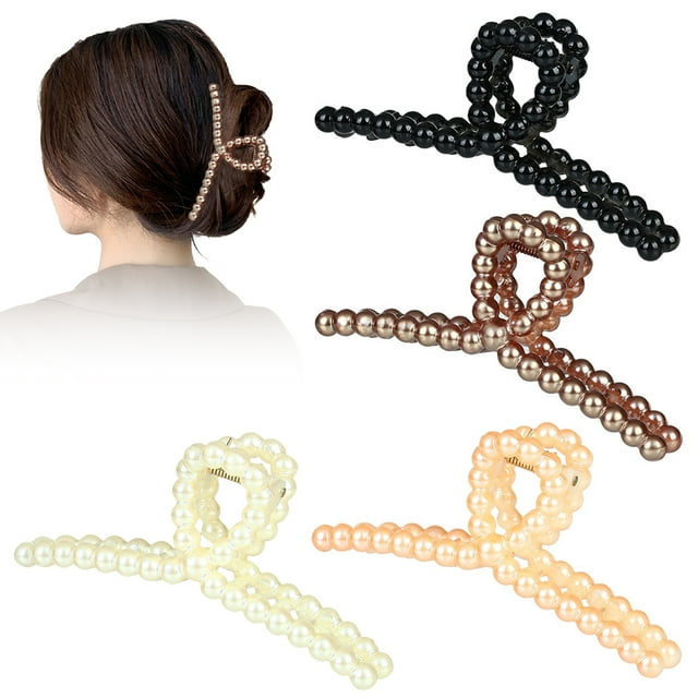 Bangcool Pinces à Cheveux Mode 4PCS Solide Couleur Mâchoire Pinces à Cheveux Griffe Barrettes