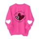 thumbnail image 4 of Xuyuer Valentine's Sweatshirt Women Love Heart Graphic Pullover Top Valentines Gifts Shirt, 4 of 9