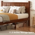 thumbnail image 3 of MODERNLUXE Full Size Platform Bed with Headboard & Footboard,Solid Wood Bed Frame with Under Bed Storage for Teens Adults Guests, Easy Assembly, Dark Walnut, 3 of 8