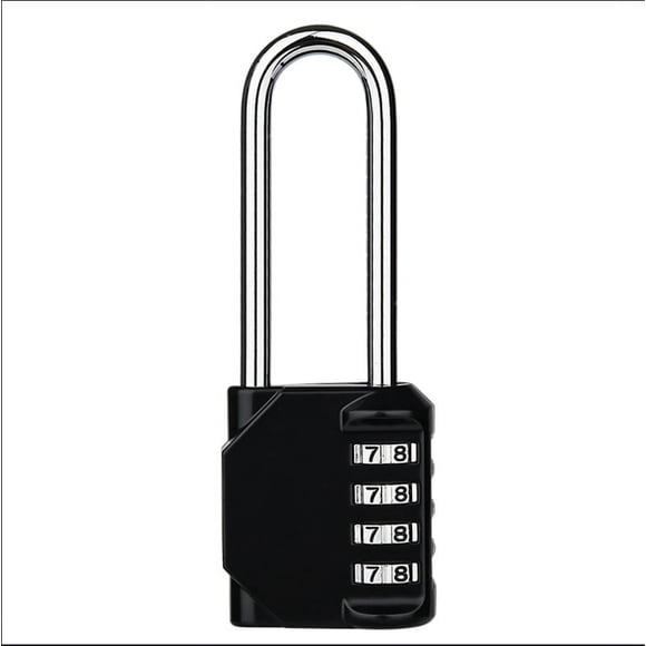 4 Digit Number Combination Pad Lock Long Shackle Padlock Outdoor Waterproof Lock Suitcase Luggage High Security Coded Lock