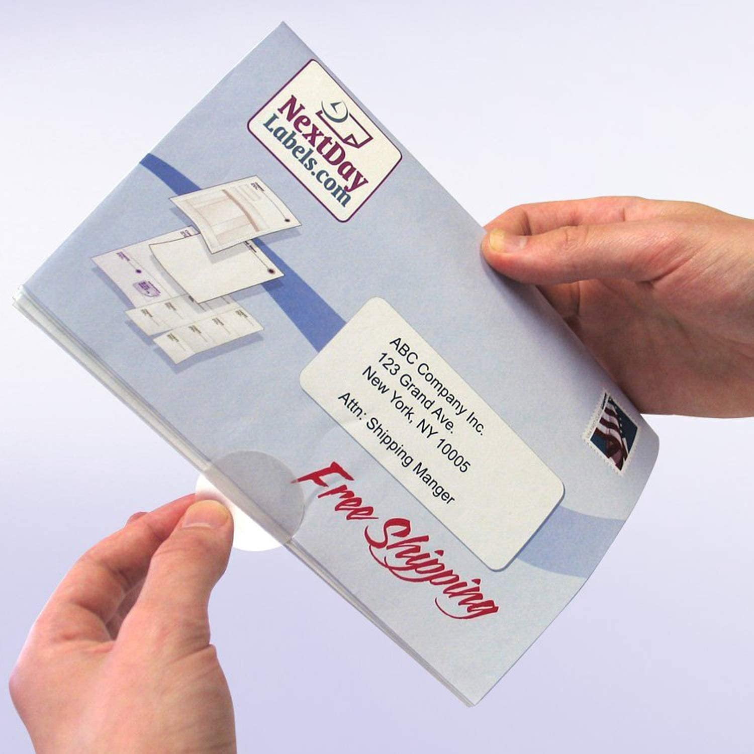 Wafer Seals, 1 inch Diameter, Frosted Clear Translucent Labels, Great to Seal Folded Self-Mailers, Booklets and Catalogs Roll of 5,000