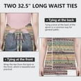 thumbnail image 6 of Yellow and Pink Geometric Boho Pattern Apron-Garden Aprons for Women with Pockets-Cotton Linen Waterproof Kitchen Cooking Gardening Aprons Adjustable for Kitchen,Cooking,BBQ and Salon 33x27 Inch, 6 of 7