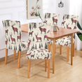 thumbnail image 2 of Yayeee 2 Pack Dining Chair Covers Stretch Parson Chairs Slipcovers Seat Protector, Plaid Deer, 2 of 6