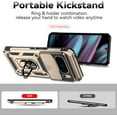 thumbnail image 3 of KOMI for Pixel 8 Pro Case, Google 8 Pro Case with Tempered Glass Screen Protector and Slide Camera Cover, Magnetic Ring Car Mount Holder Kickstand Protective Cases Cover for Google Pixel 8 Pro Gold, 3 of 5