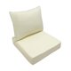 thumbnail image 3 of Juego de cojines de asiento profundos para exterior, almohadilla de espuma universal de alta densidad para sofá. Blanco, 3 of 9